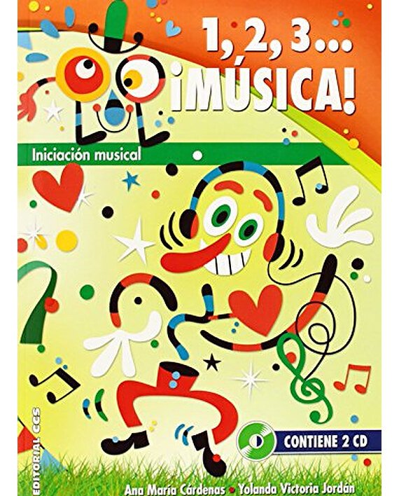 Portada del libro 1, 2, 3... ¡Música!, de Ana María Cárdenas Lafuente y varios autores