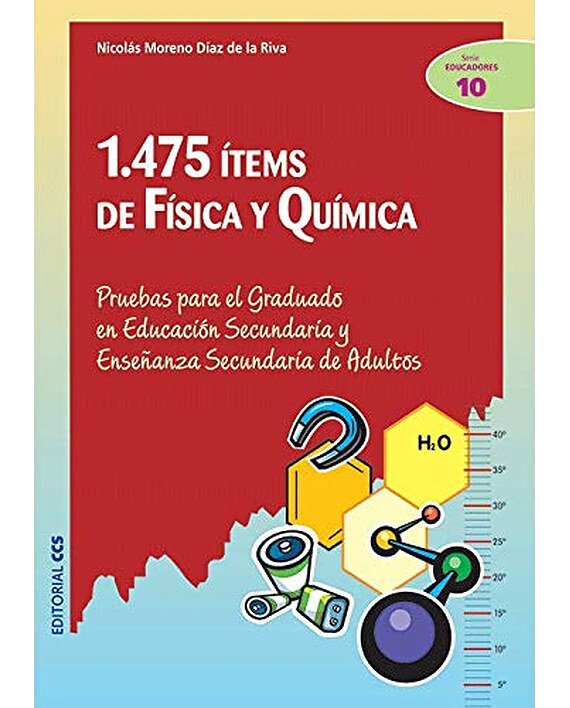 Portada del libro 1475 items de física y química, de Nicolás Moreno Díaz de la Riva